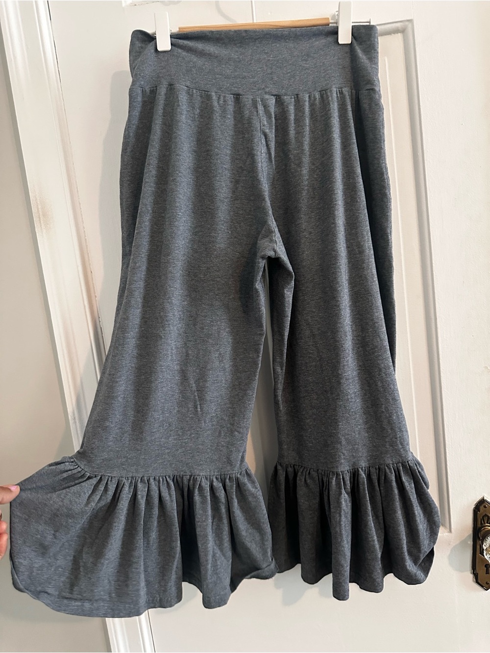 Matilda Jane Dark Gray Ruffle Hem Cropped Pants - Picture 5 of 10